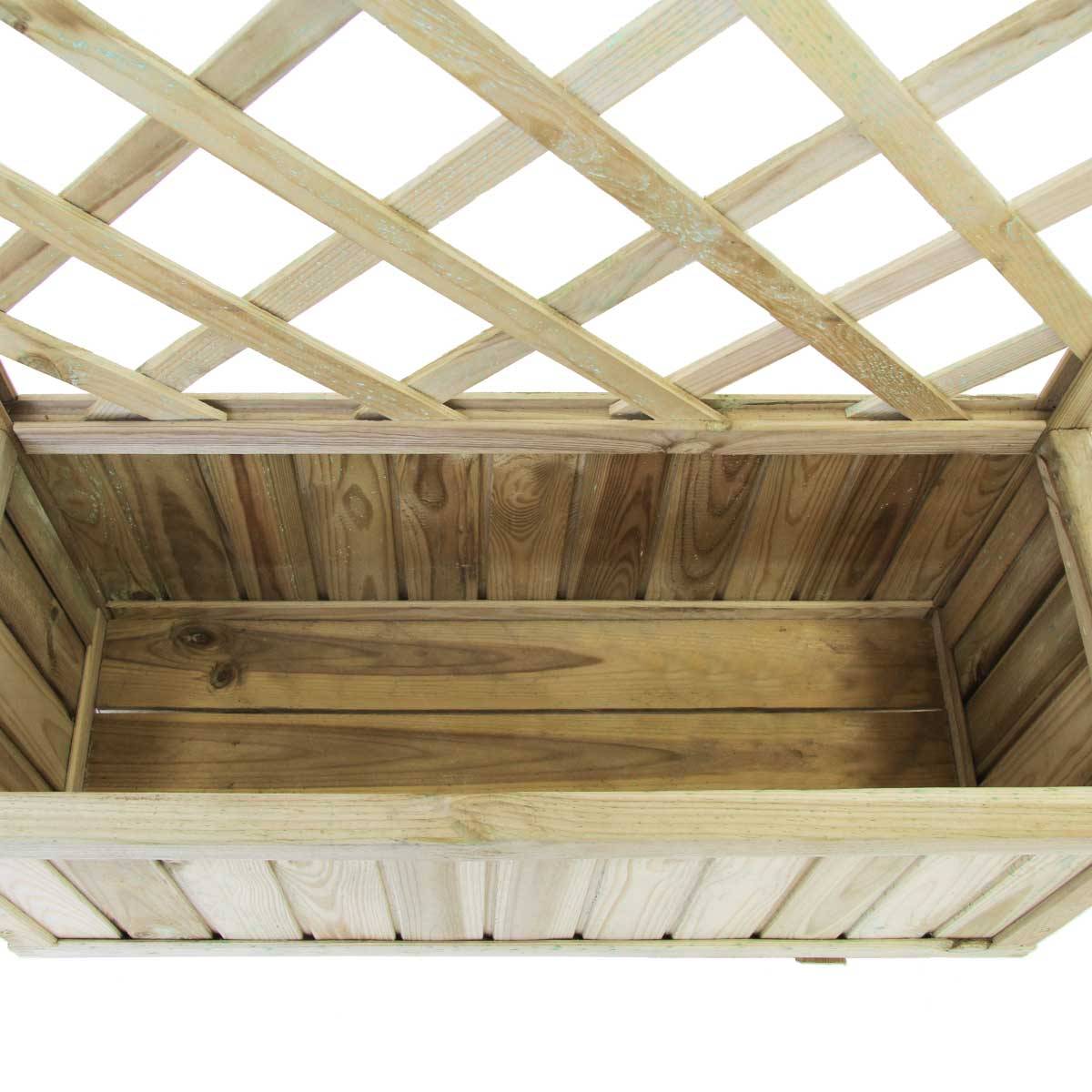 Jardinière en bois avec treillage petit modèle - Passiflore - Cémonjardin - Imagen 2
