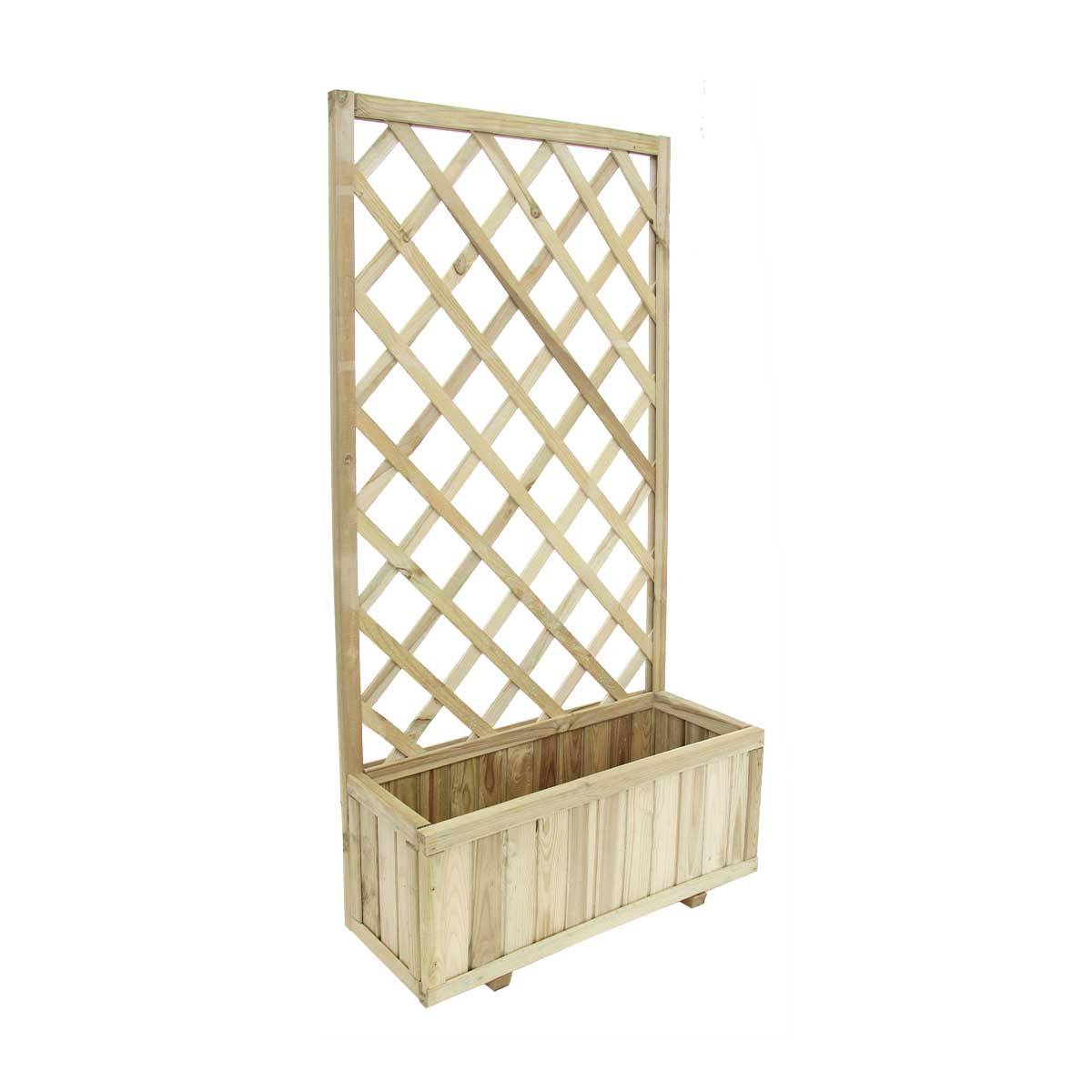 Jardinière en bois avec treillage petit modèle - Passiflore - Cémonjardin - Imagen 4