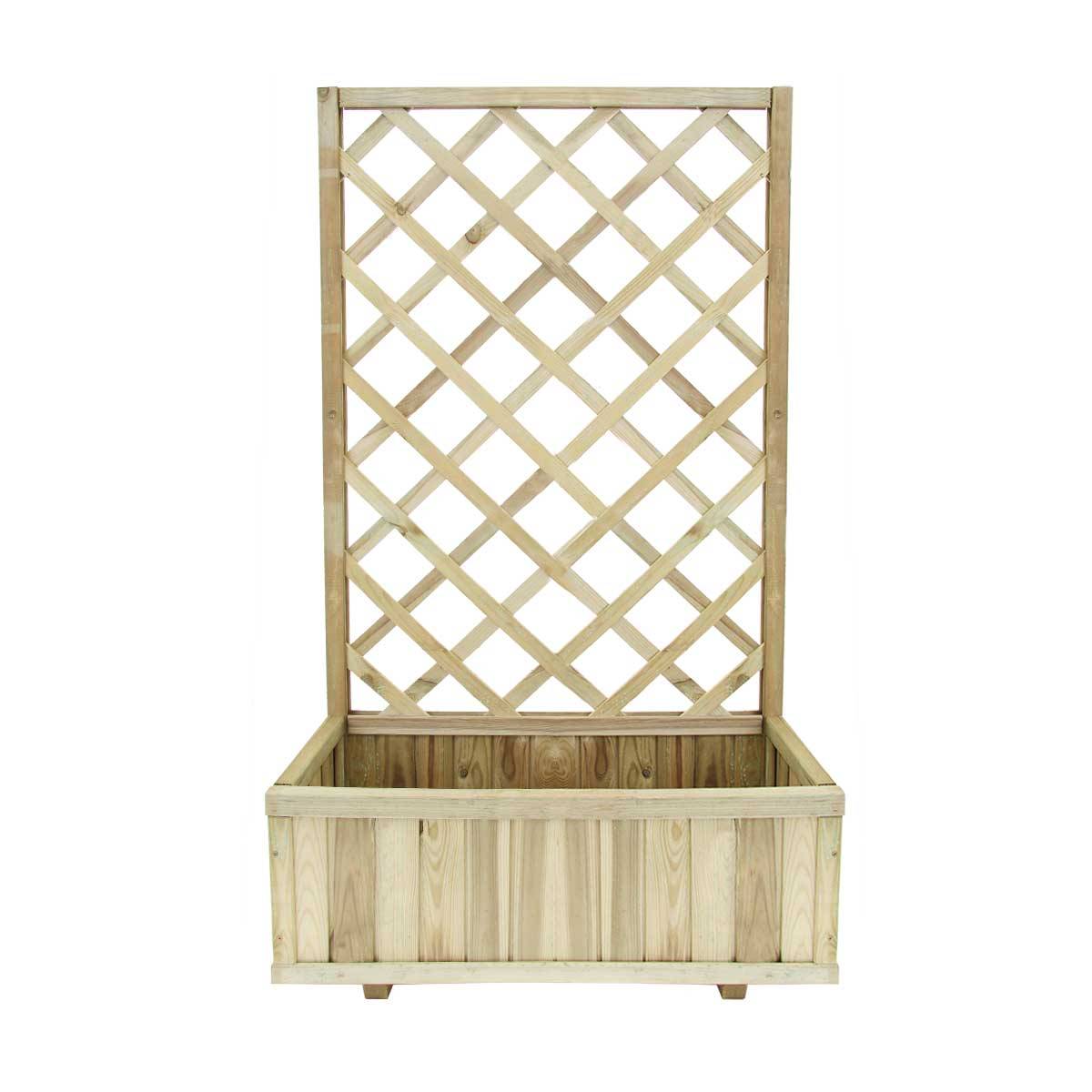 Jardinière en bois avec treillage petit modèle - Passiflore - Cémonjardin - Imagen 1