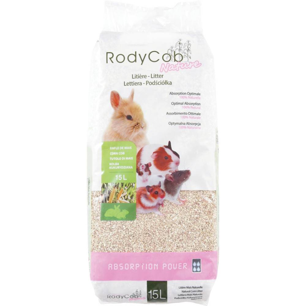 animallparadise - Litière rodycob nature 15 litres 4.38 kg, pour rongeur - Imagen 1