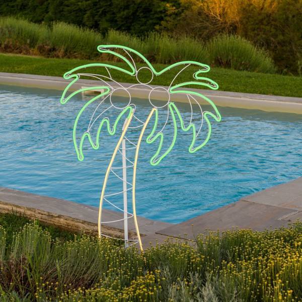 Lotti - Lampe néon déco palmier 120CM 672 leds blanc chaud / rose extérieur Lotti - Imagen 4