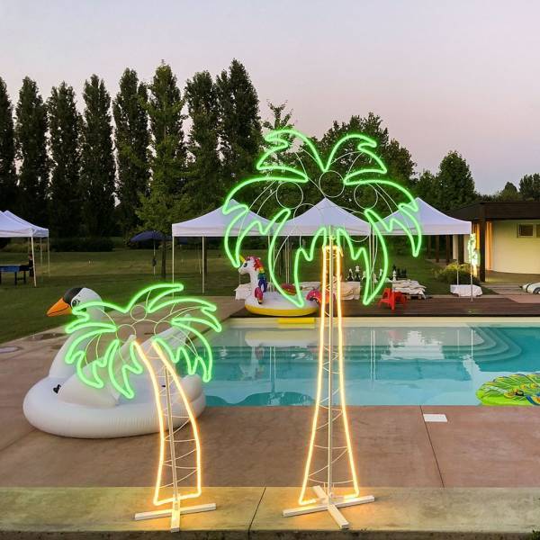 Lotti - Lampe néon déco palmier 120CM 672 leds blanc chaud / rose extérieur Lotti - Imagen 9