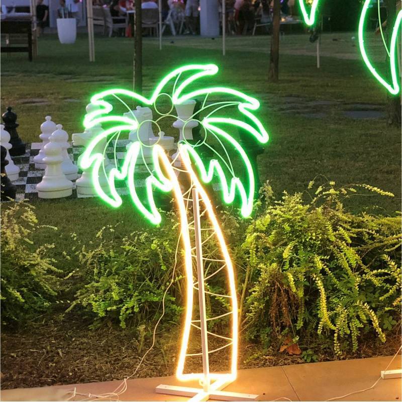 Lotti - Lampe néon déco palmier 120CM 672 leds blanc chaud / rose extérieur Lotti - Imagen 1