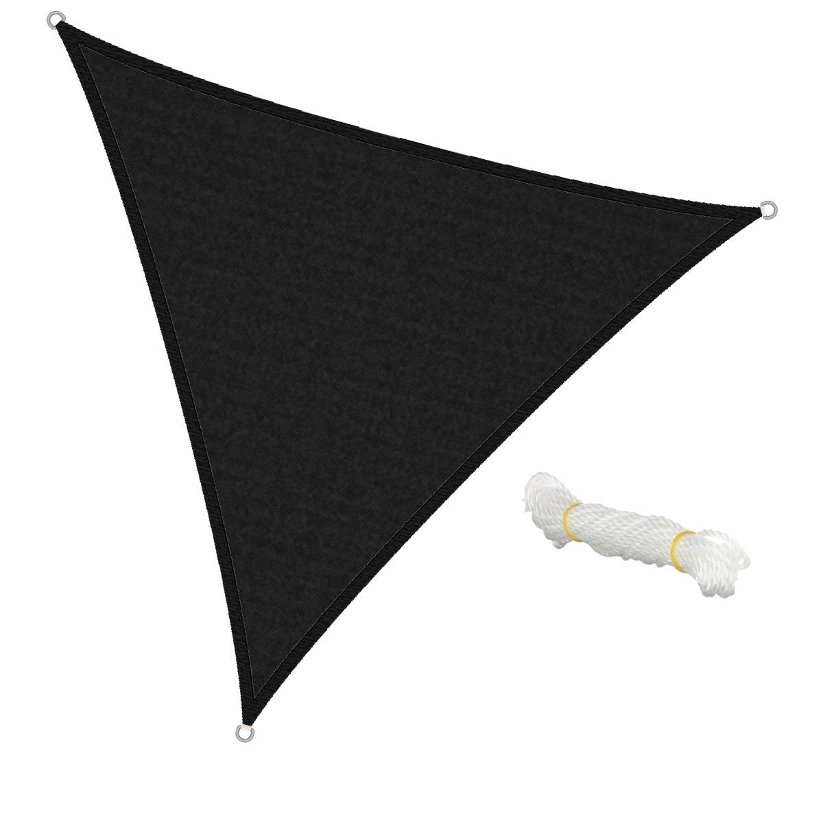Ecd-Germany - Voile d'ombrage protection UV solaire toile parasol traigulaire 3,6 m anthracite - Imagen 1