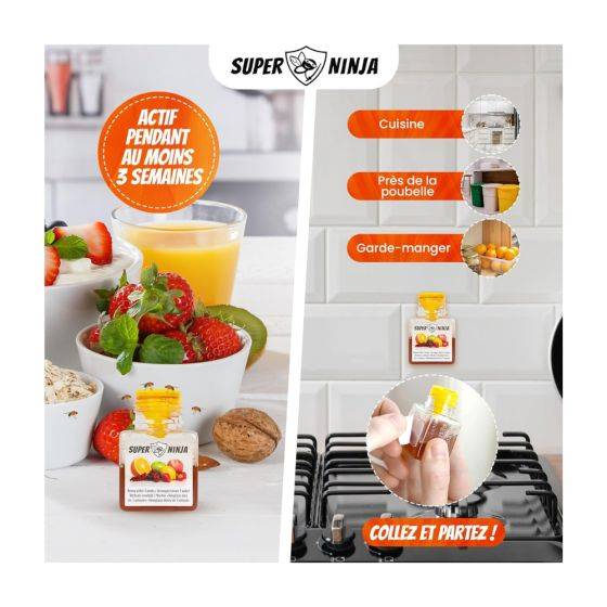 Superninja - Pièges (x4) contre les mouches des fruits (drosophile) - Imagen 4