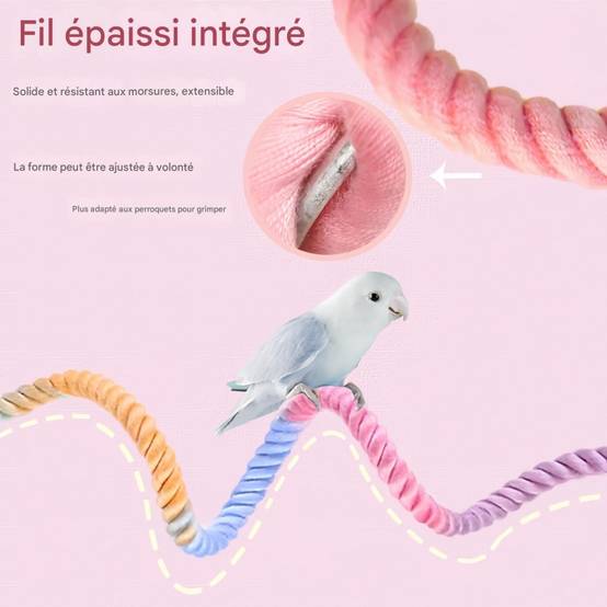 IntiMeg - Jouet pour oiseaux spirale en corde IntiMeg - Image 5