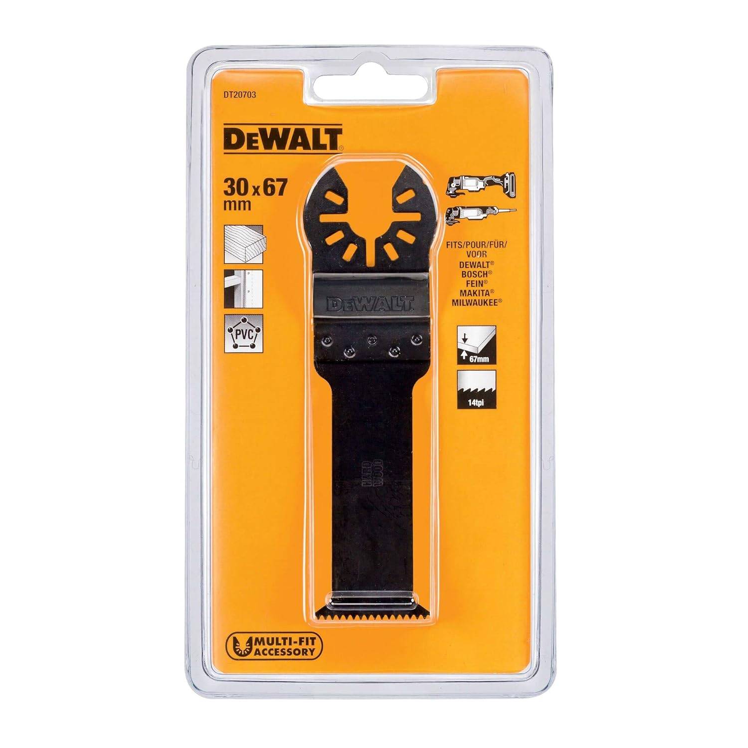Dewalt - Lame 30 x 67 mm BiM pour multi-cutter - DEWALT - DT20703-QZ - Imagen 5