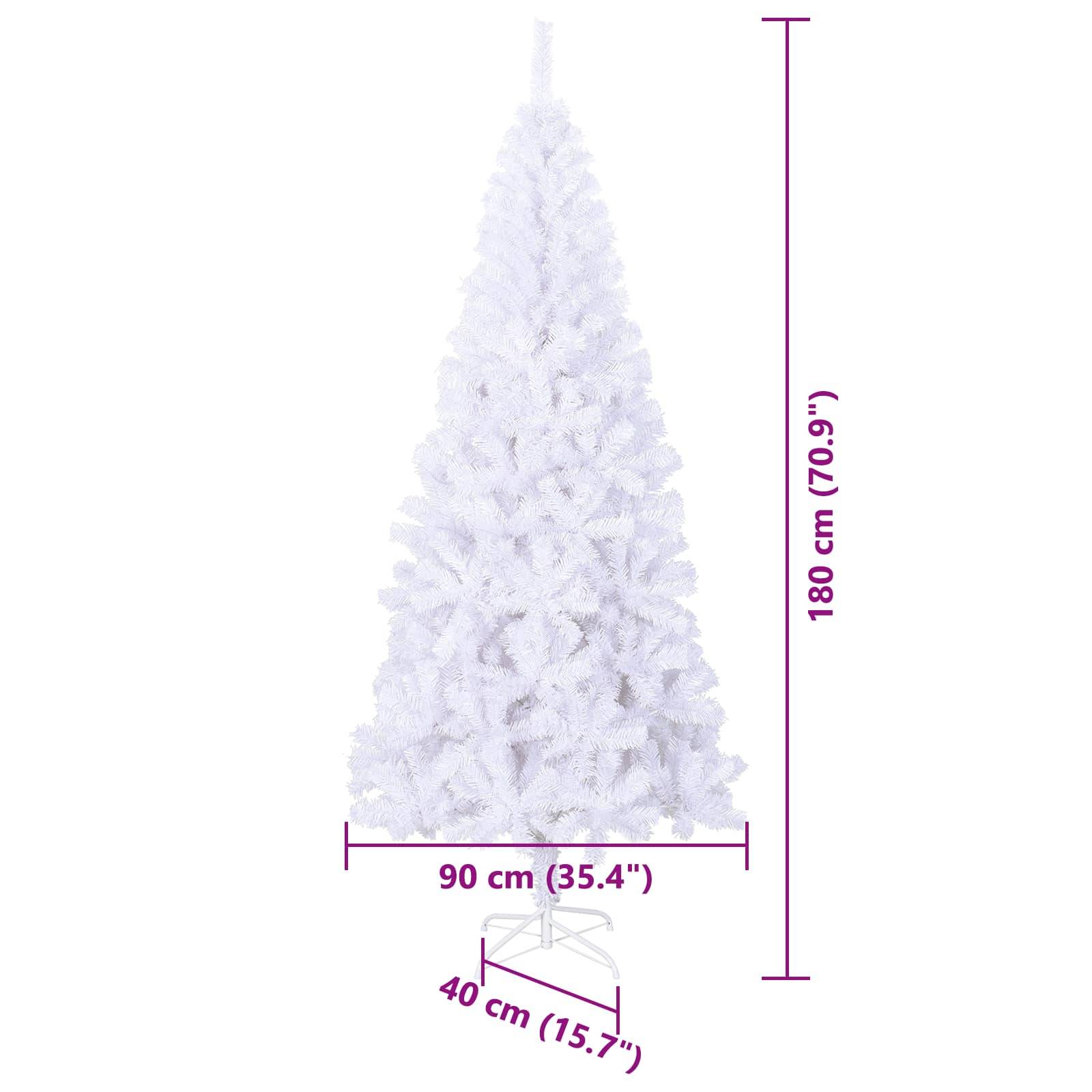 Vidaxl - Sapin de Noël artificiel avec 300 LED Blanc 180 cm PVC et Acier vidaXL 3426662 - Image 3