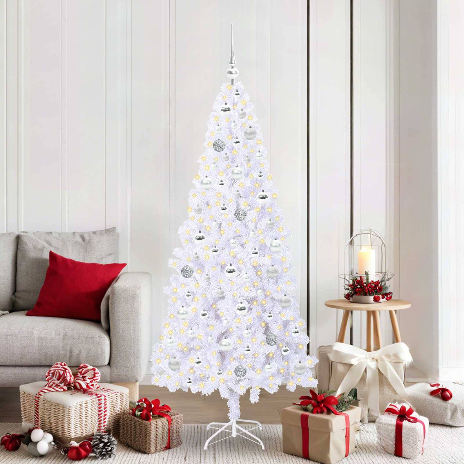 Vidaxl - Sapin de Noël artificiel avec 300 LED Blanc 180 cm PVC et Acier vidaXL 3426662