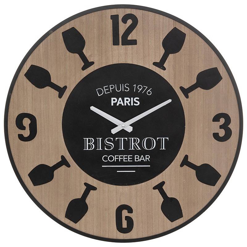 Horloge D57 bistrot en bois Lais Atmosphera - Imagen 1