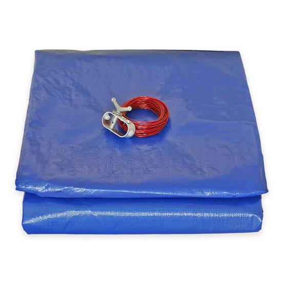 Bâche Piscine ronde - Diam. 3,60 m pour Piscine hors sol diam. 3 m - Couverture Piscine PO155RD avec Filet d'écoulement TECPLAST - Image 1