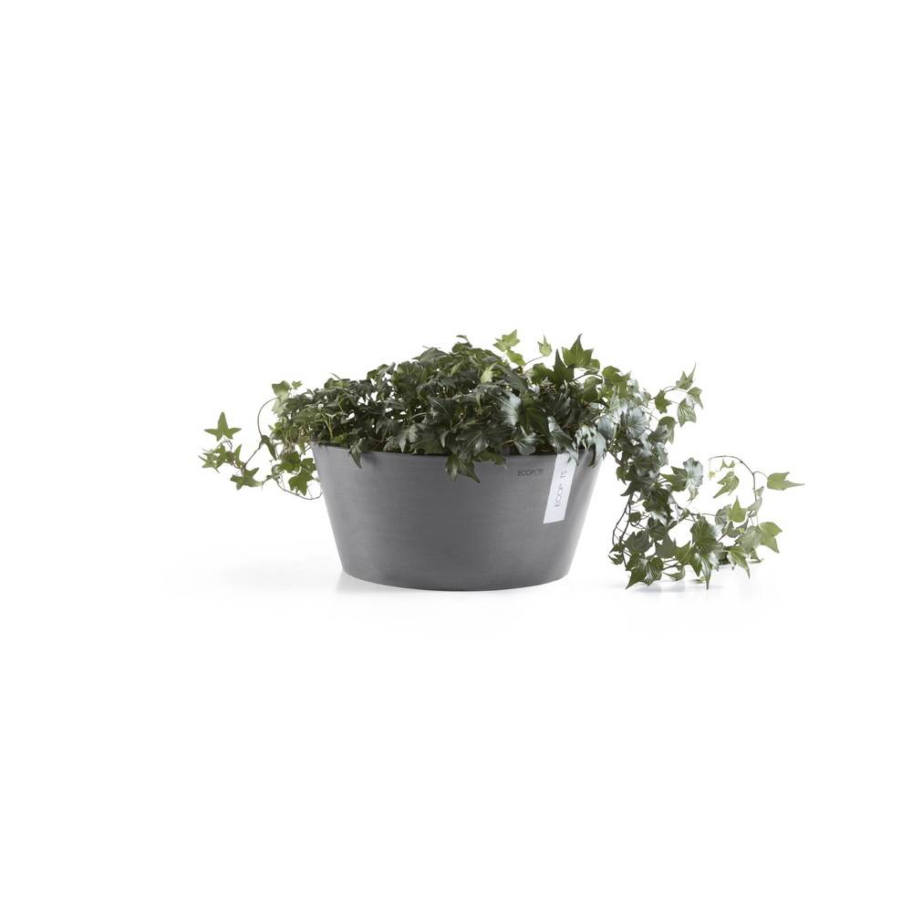 Ecopots - Pot Rond Frankfurt 30 Gris - Ø 30,5 x H. 15 cm - 8 L ECOPOTS - Imagen 3