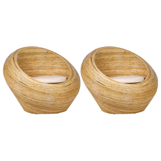 Fauteuil Rotin Naturel MAIORI - Beliani - Image 1