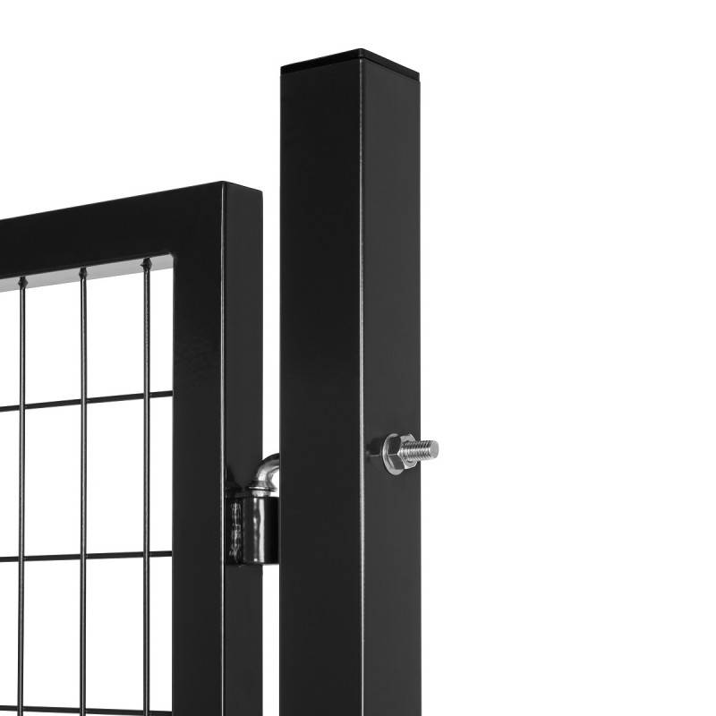 Portillon grillagé en acier galvanisé maille 100 x 50 L 1m x H 1m50 Noir - Easy Clôture - Imagen 3