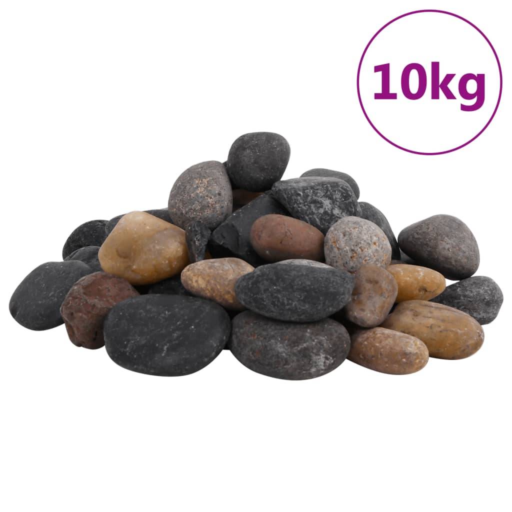 Gros Galets Décoratifs Multicolores pour Jardin Paillage Déco Bassin 5-8 cm 10 kg - ComfortXL Outdoor Living - Image 1