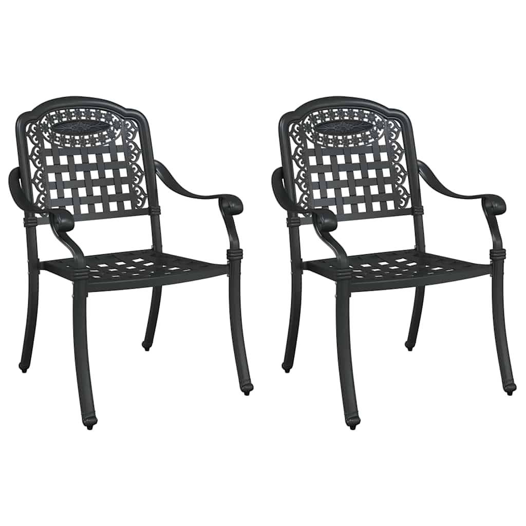 Prolenta Premium - Chaises de jardin aluminium noir  55 x 56,5 x 91 cm  - Prolenta premium p3169.8