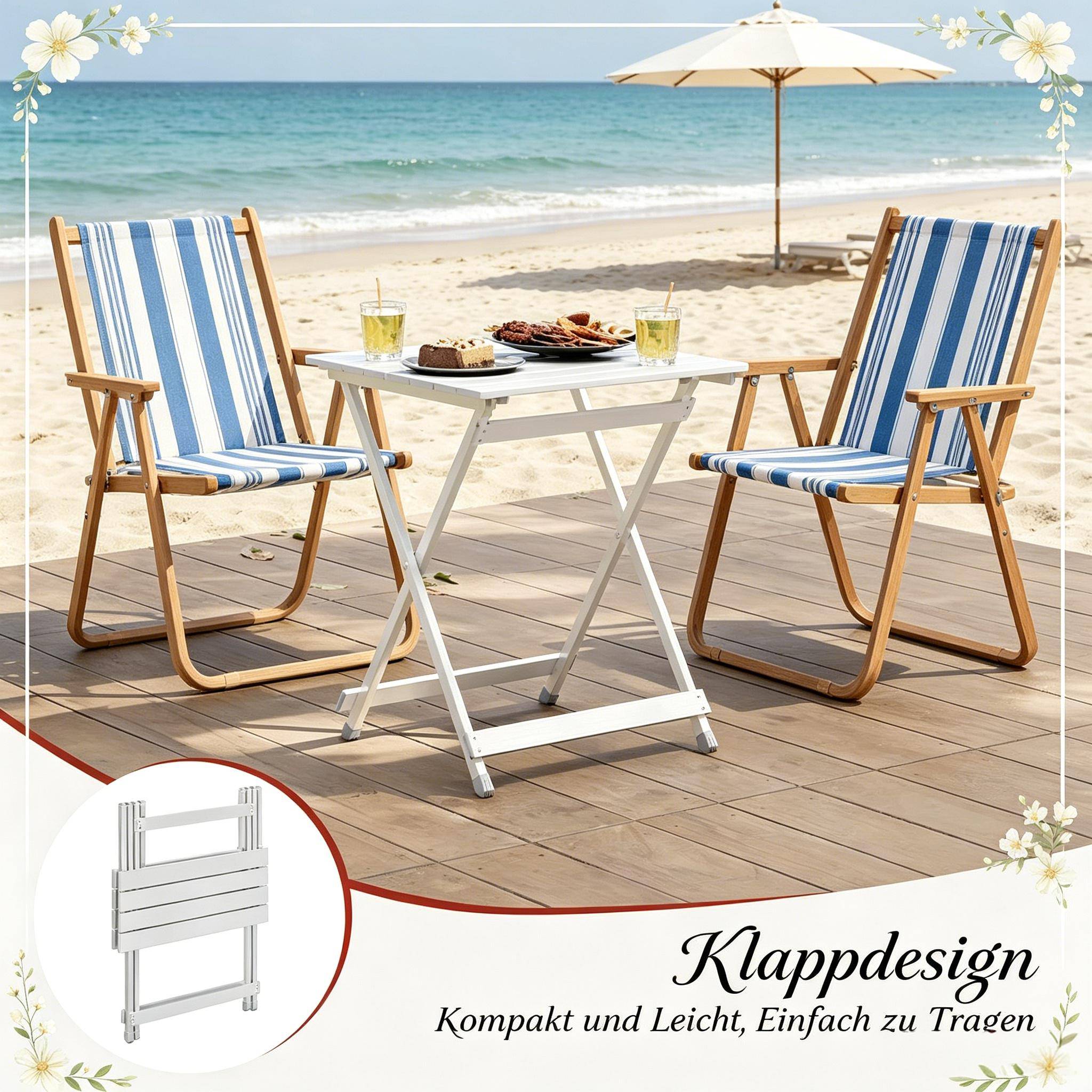ComfortXL - Table pliante aluminium jardin balcon camping ultralégère argent 50,5x47x59,5cm - ComfortXL Outdoor Living - Image 5