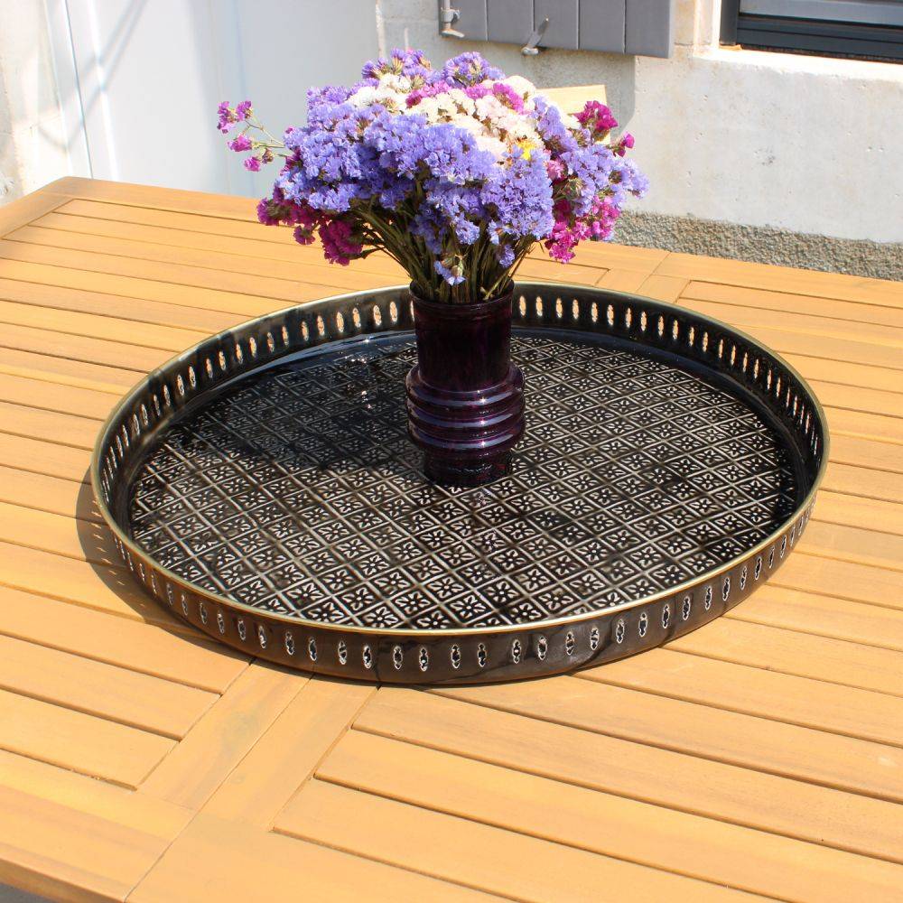 Bazardeluxe - Plateau en métal Jali 60 cm - Imagen 2