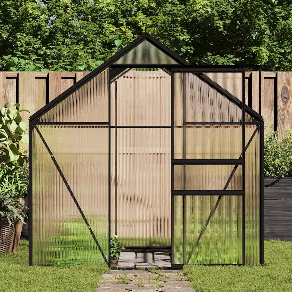 PANGIVO - Serre de jardin aluminium gris anthracite 250 x 190 x 202 cm - PANGIVO - Image 1