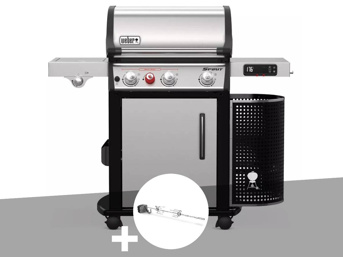 Weber - Barbecue gaz Spirit Premium SPX-335 GBS + Rôtissoire - Weber