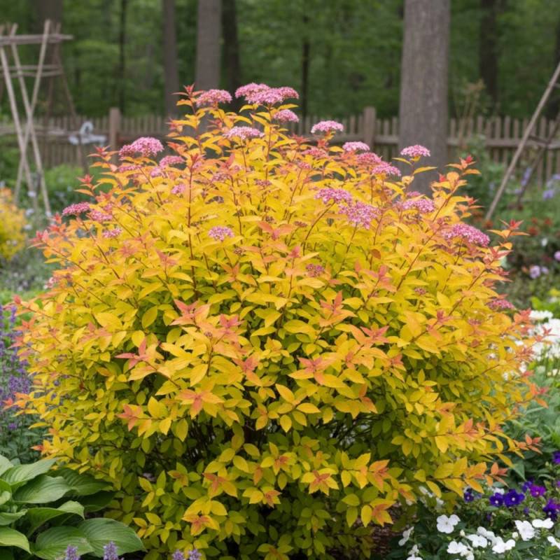 Spirée du Japon Little Flame® 'Minspil04', Spiraea à fleurs Rose - feuillage Caduc - Pot de 3L - 20/40 cm-  hauteur à maturité De 0,50 m à 1,00 m - Imagen 7