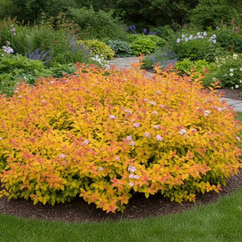 Spirée du Japon Little Flame® 'Minspil04', Spiraea à fleurs Rose - feuillage Caduc - Pot de 3L - 20/40 cm-  hauteur à maturité De 0,50 m à 1,00 m - Imagen 8
