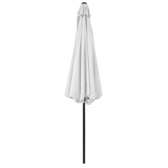Helloshop26 - Parasol de jardin solide résistant au rayonnement UV imperméable polyester acier 300 blanc - Imagen 2