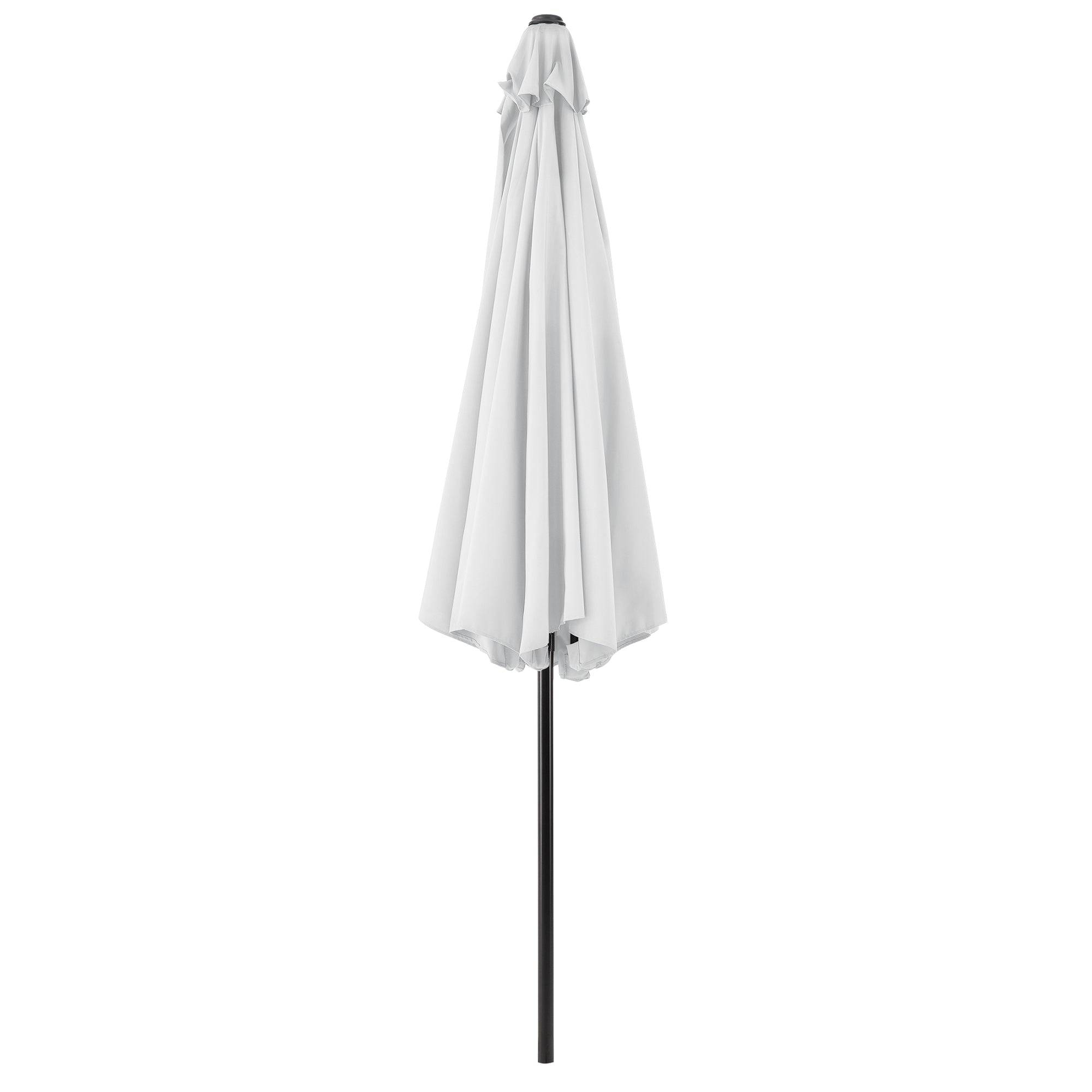 Helloshop26 - Parasol de jardin solide résistant au rayonnement UV imperméable polyester acier 300 blanc - Imagen 2