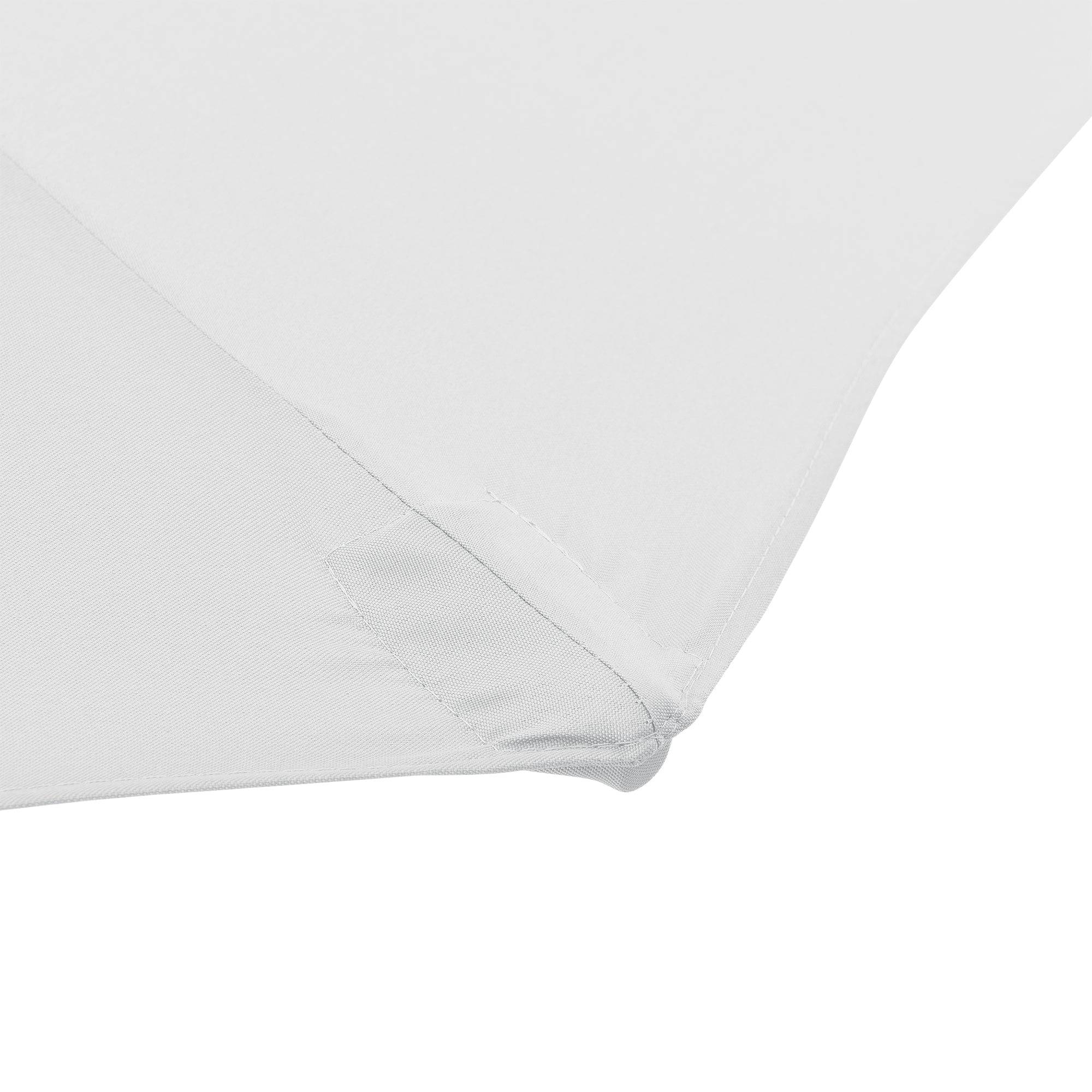 Helloshop26 - Parasol de jardin solide résistant au rayonnement UV imperméable polyester acier 300 blanc - Imagen 4