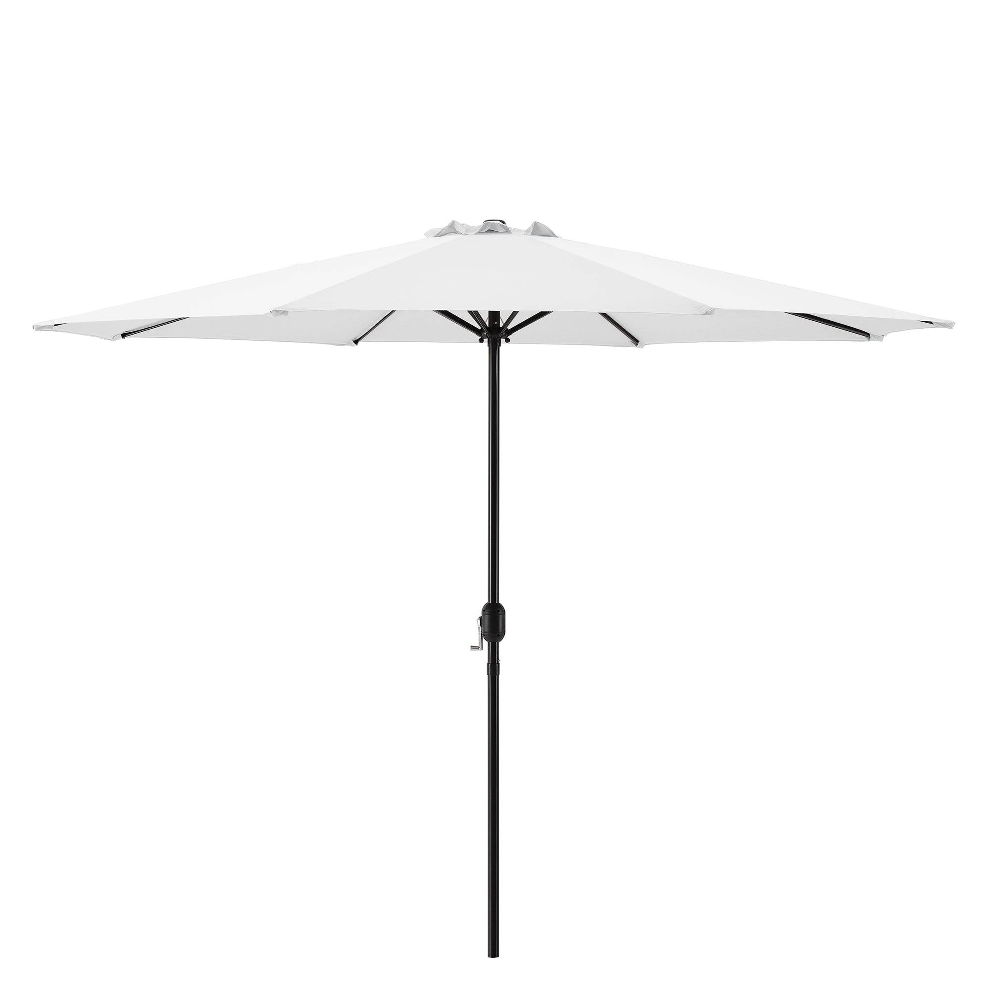 Helloshop26 - Parasol de jardin solide résistant au rayonnement UV imperméable polyester acier 300 blanc - Imagen 1