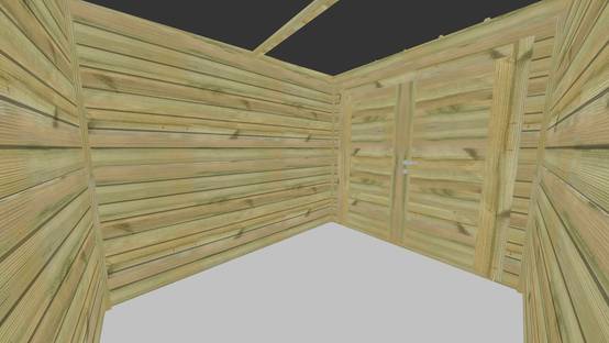 ABRI DE JARDIN bois autoclave 27mm - 2,14x2,64m / 6m2 - Bac acier - Abri Français - Image 5