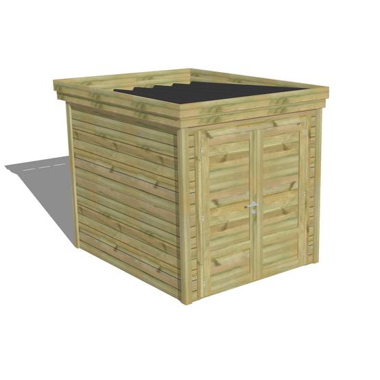 ABRI DE JARDIN bois autoclave 27mm - 2,14x2,64m / 6m2 - Bac acier - Abri Français - Image 1
