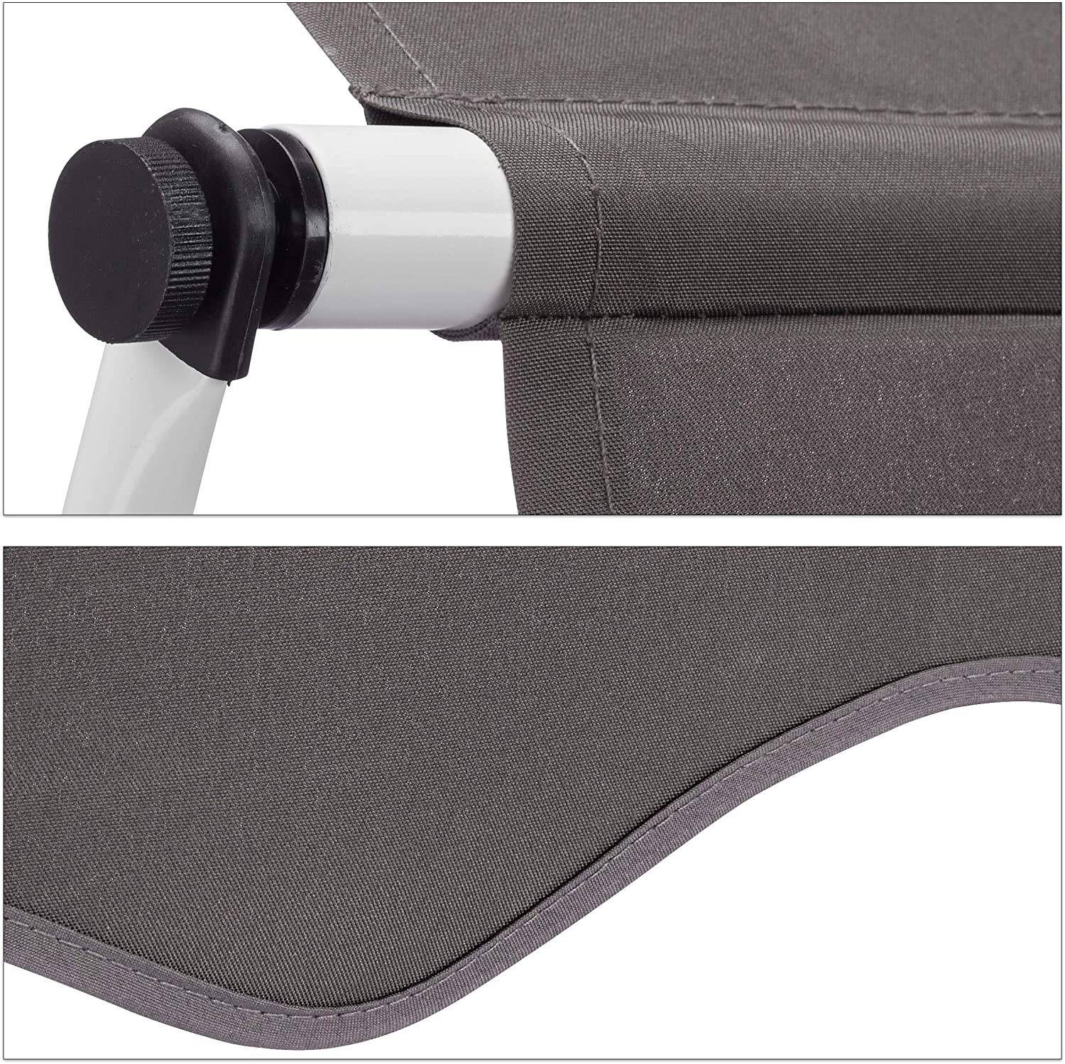 Helloshop26 - Store banne télescopique de balcon manivelle hauteur réglable résistant uv polyester acier 300 x 120 cm gris - Imagen 2