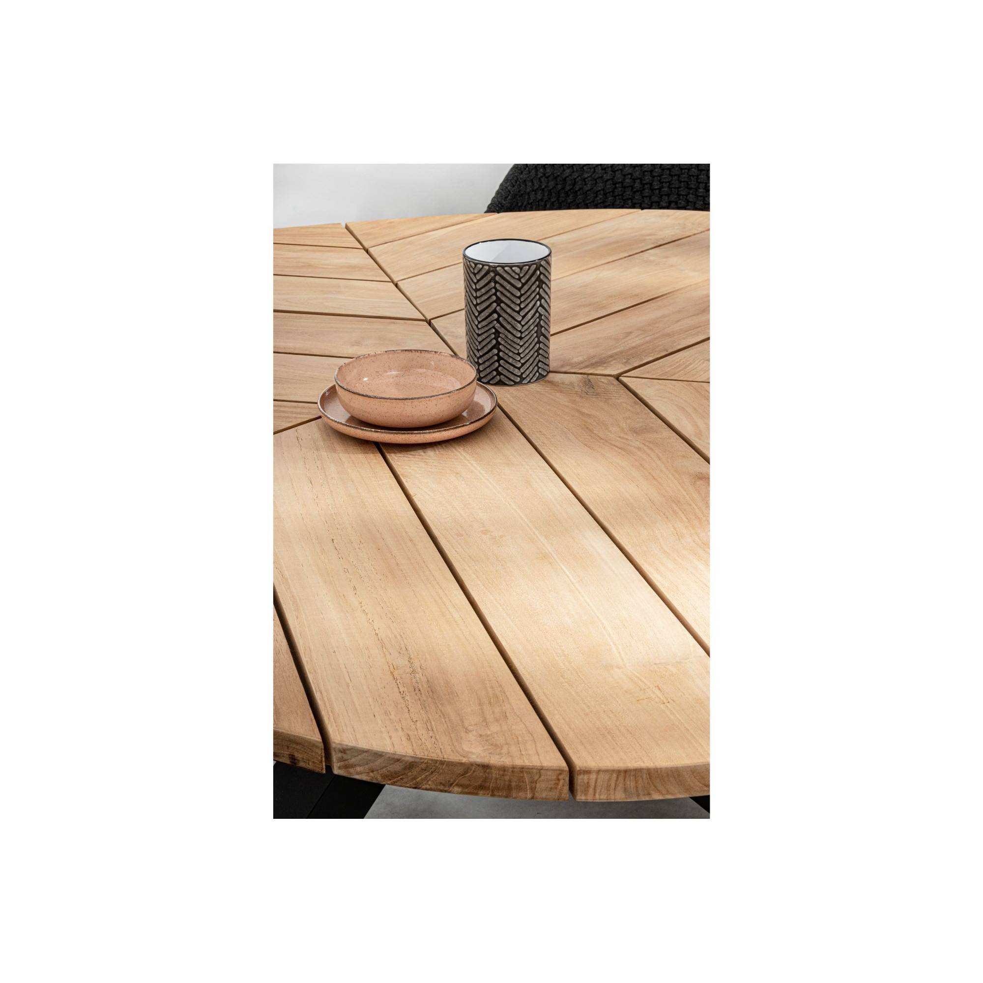 Autre - Table de jardin forme galet en teck et aluminium L160 - CAP FERRET - Imagen 6