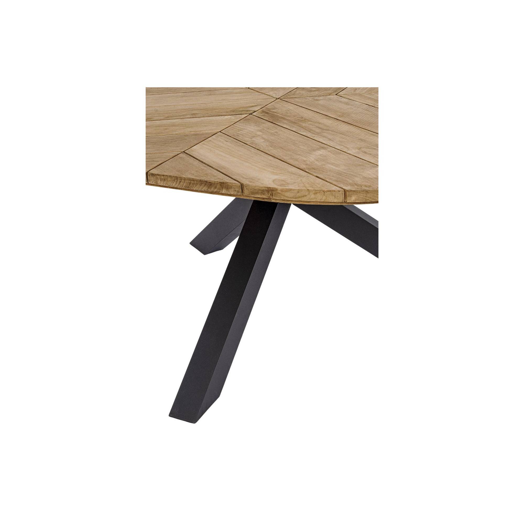 Autre - Table de jardin forme galet en teck et aluminium L160 - CAP FERRET - Imagen 8