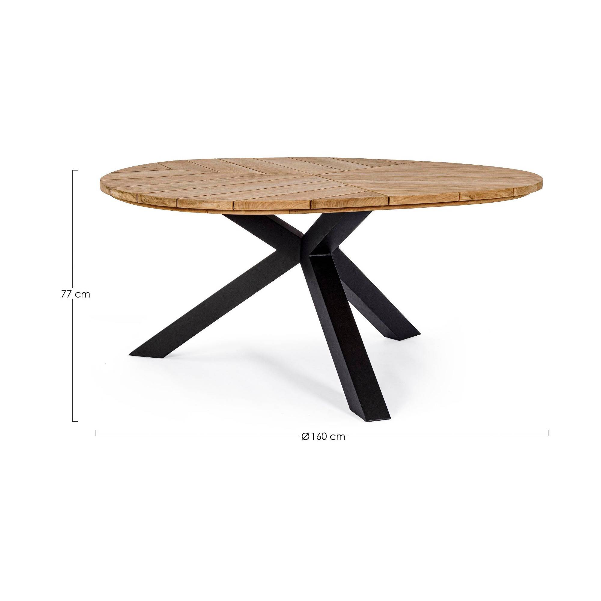 Autre - Table de jardin forme galet en teck et aluminium L160 - CAP FERRET - Imagen 10