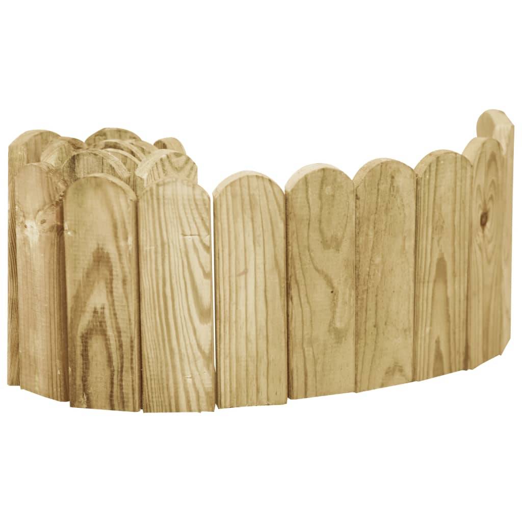 Rouleau de bordure pin massif aménagement pelouse 120x20cm brun - ComfortXL Outdoor Living - Image 2