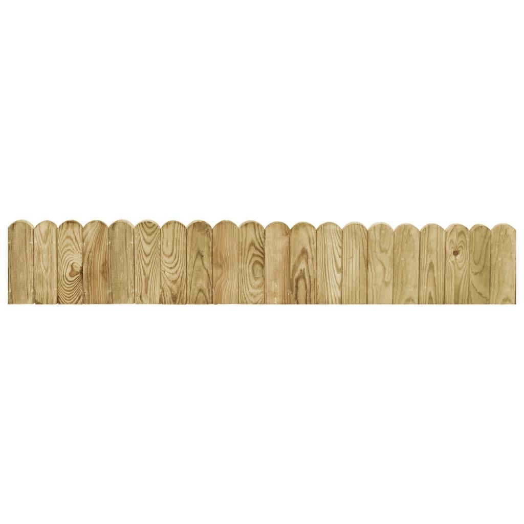 Rouleau de bordure pin massif aménagement pelouse 120x20cm brun - ComfortXL Outdoor Living - Image 1
