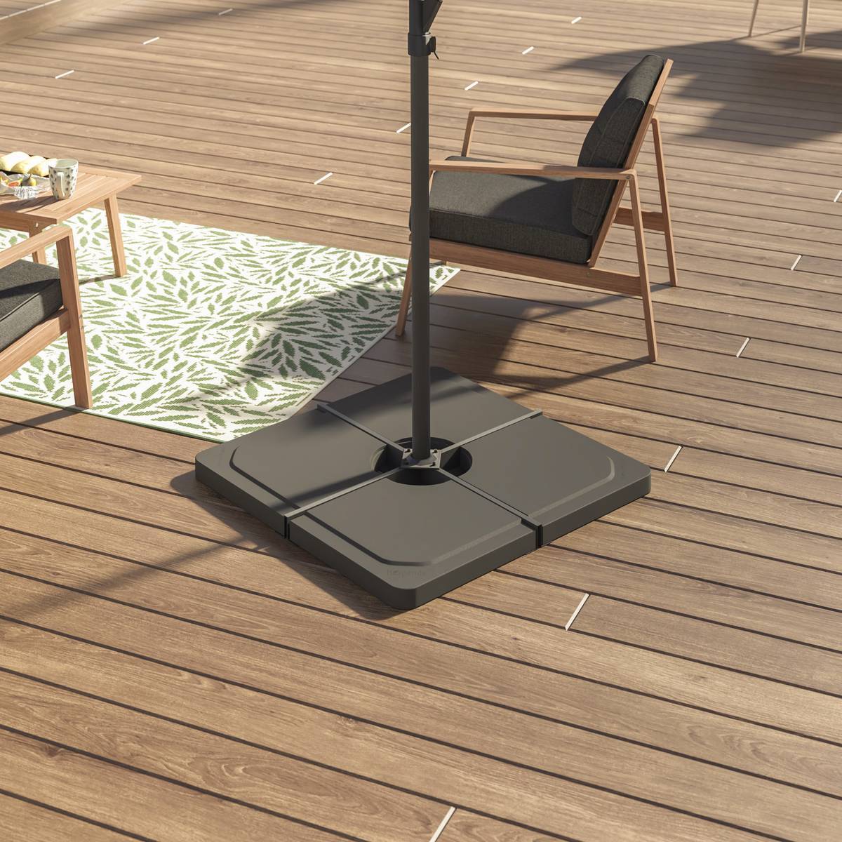 Hesperide - Dalle pour parasol "Stacio" ardoise 25kg en béton - Hespéride - Imagen 1