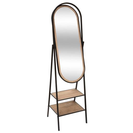 Atmosphera - Miroir sur pied "Mael" métal noir 160x44cm - Atmosphera Créateur d'intérieur - Image 3