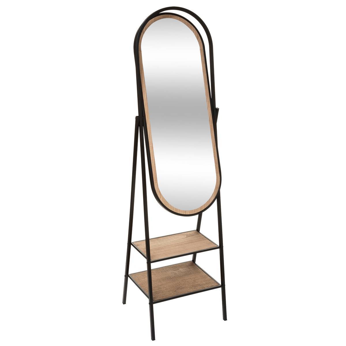 Atmosphera - Miroir sur pied "Mael" métal noir 160x44cm - Atmosphera Créateur d'intérieur - Imagen 3