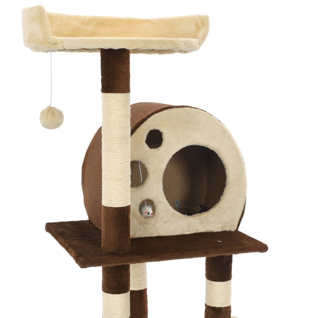 Vidaxl - Arbre à chat avec griffoirs en sisal 127 cm Beige et marron vidaXL 170628 - Imagen 4