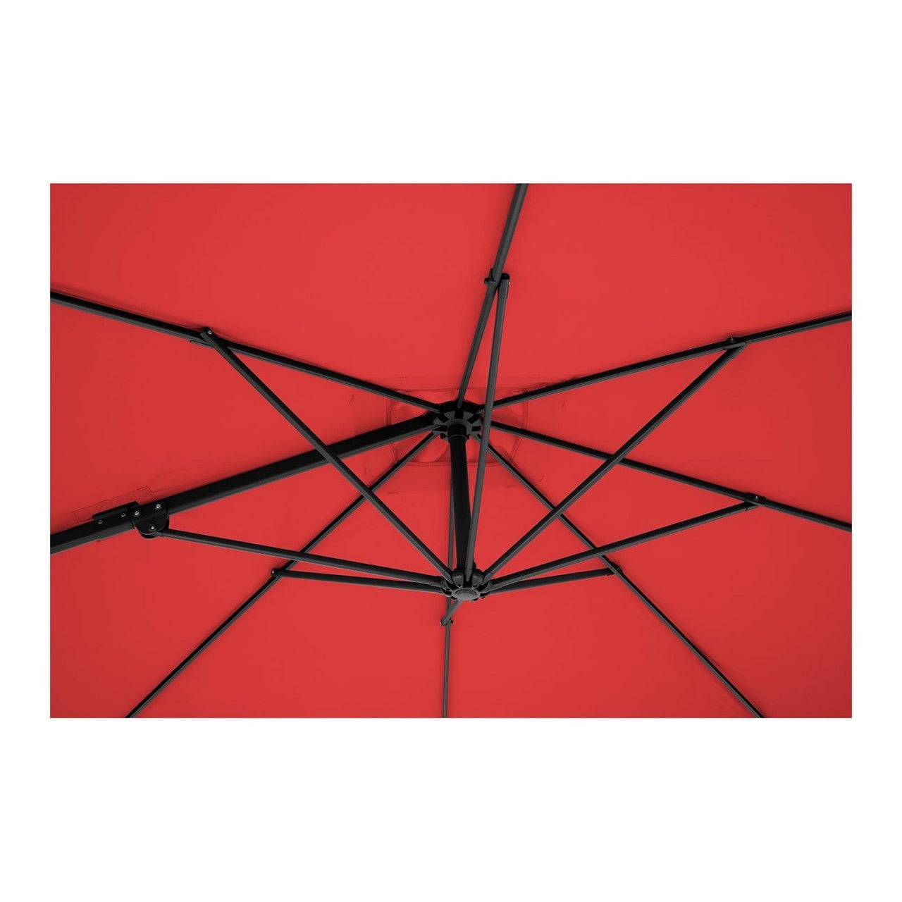 Helloshop26 - Parasol de jardin meuble abri terrasse carré 250 x 250 cm inclinable rouge - Imagen 4