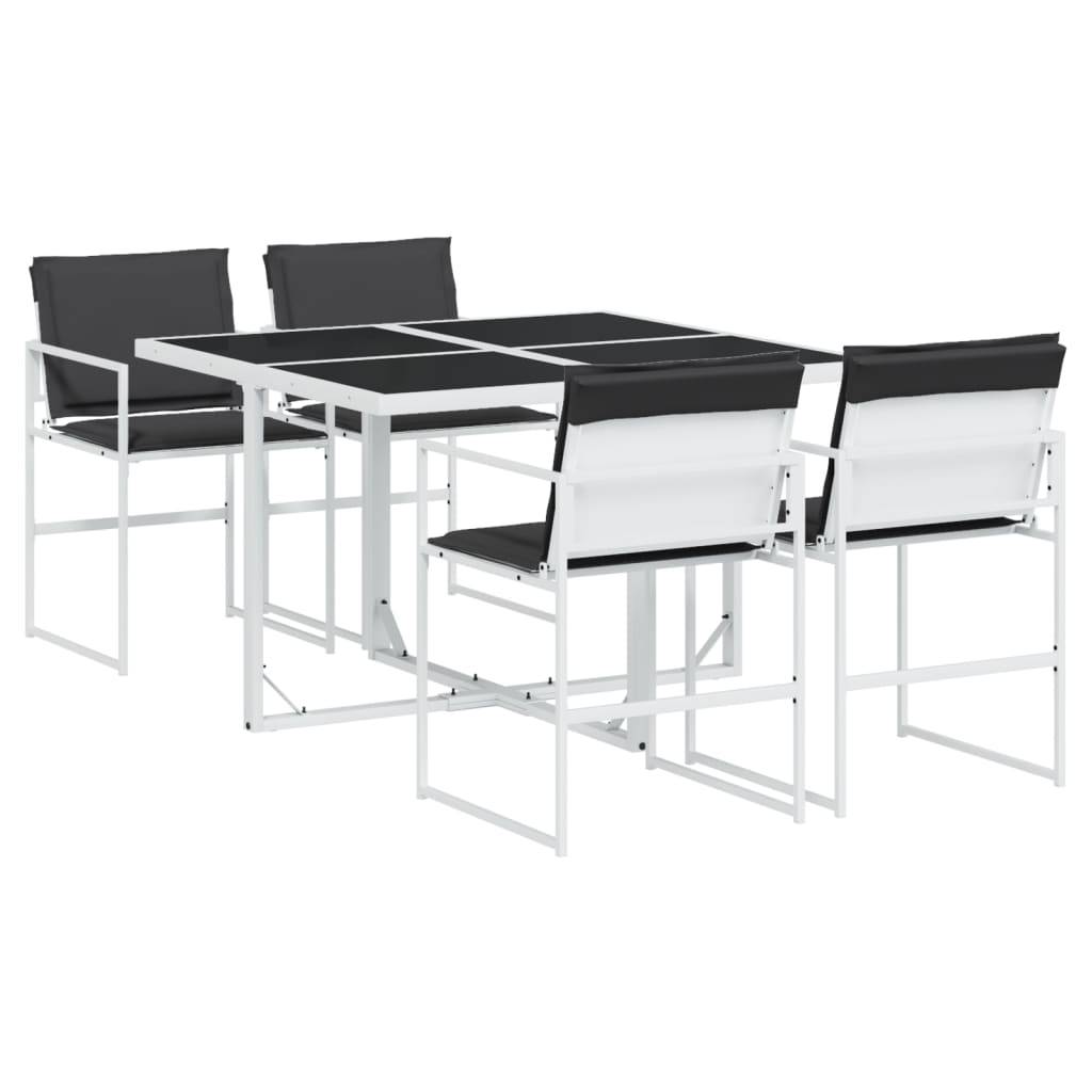 Vidaxl - Ensemble à manger de jardin avec coussins 5 pcs-Salons de jardin blanc textilène 427203 - Image 2