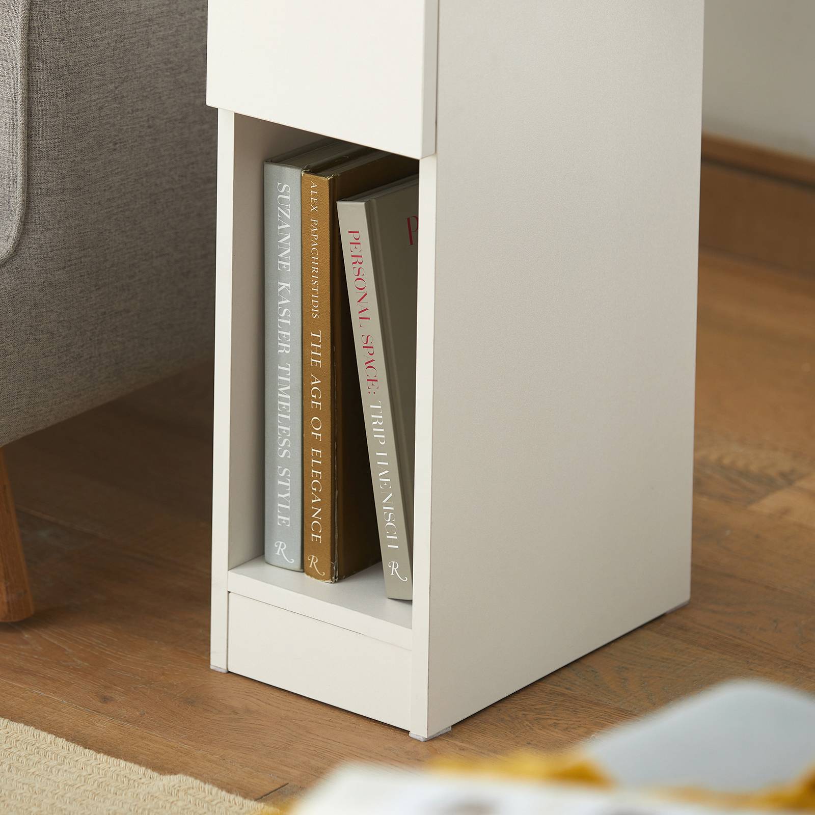 SoBuy FBT111-WN Table de Chevet Moderne avec Tiroir, Blanc, Design Élégant pour Chambre ou Salon - Image 9
