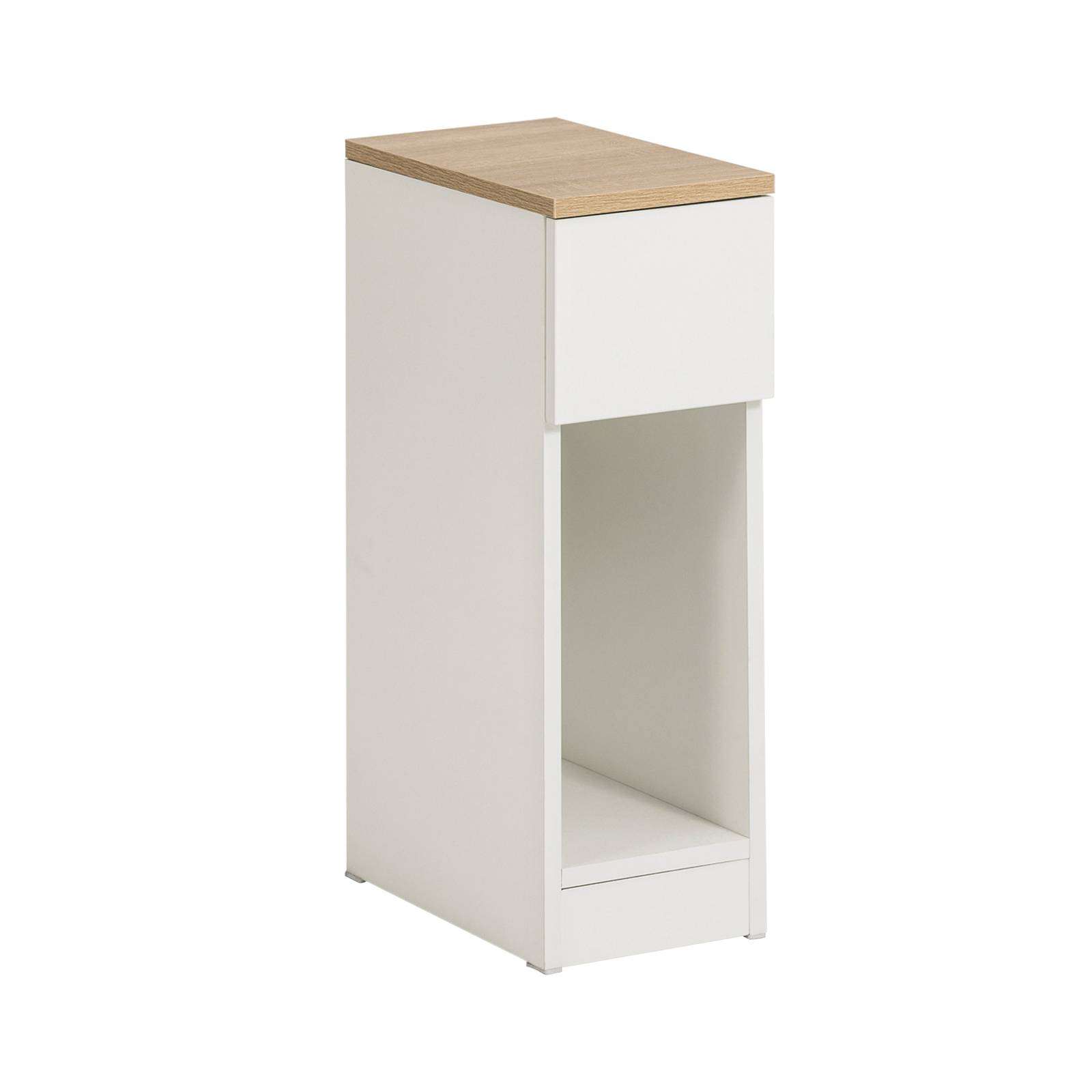 SoBuy FBT111-WN Table de Chevet Moderne avec Tiroir, Blanc, Design Élégant pour Chambre ou Salon - Image 1