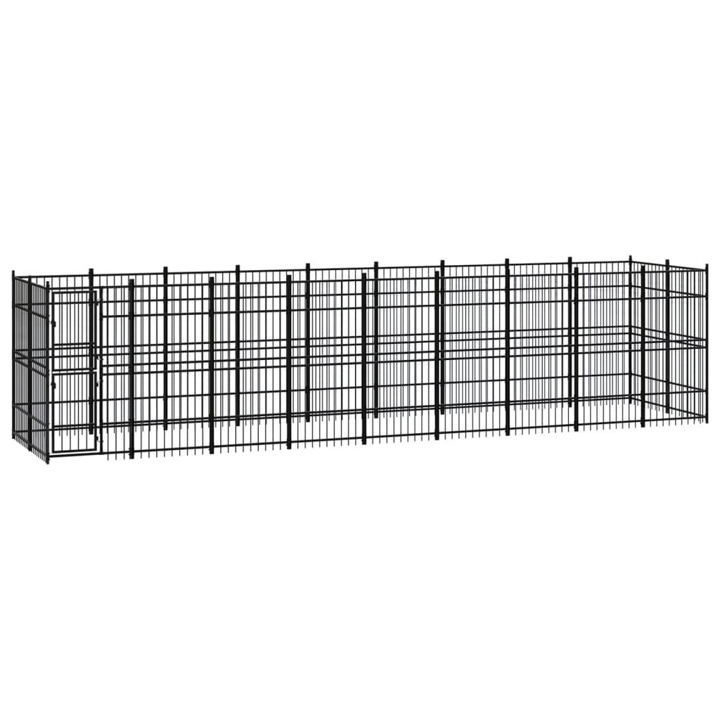 Vidaxl - Chenil D'Extérieur Pour Chiens Acier 16,59 M² - vidaXL - Imagen 2