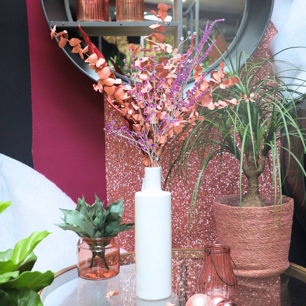 Branche de fleurs en verre violet 90cm Chemin de campagne - Imagen 3