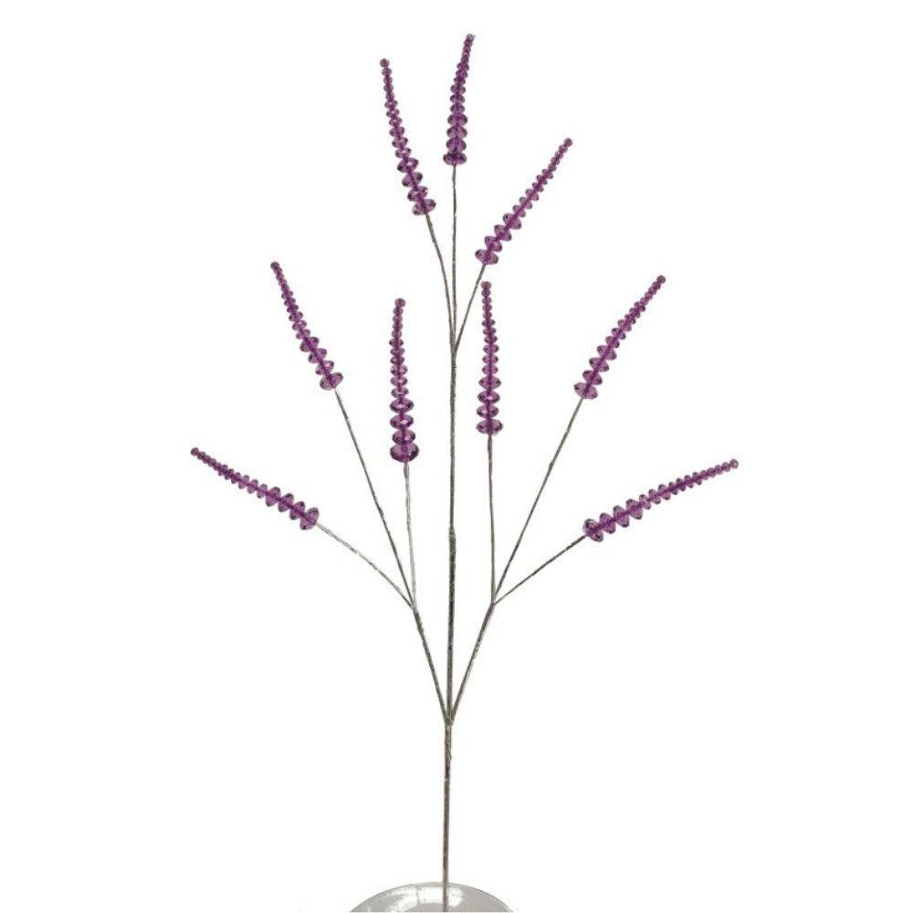 Branche de fleurs en verre violet 90cm Chemin de campagne - Imagen 1