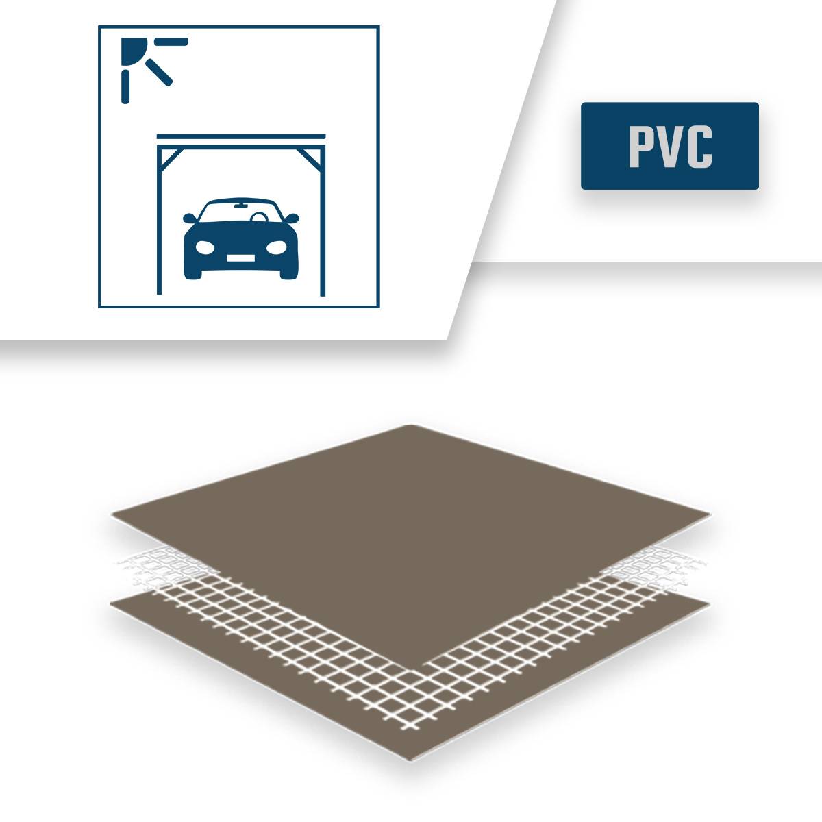 Bâche pour Carport 4x5 m LP640CP Taupe - Garantie 8 ans - Toile PVC étanche pour abri de voiture TECPLAST - Image 5